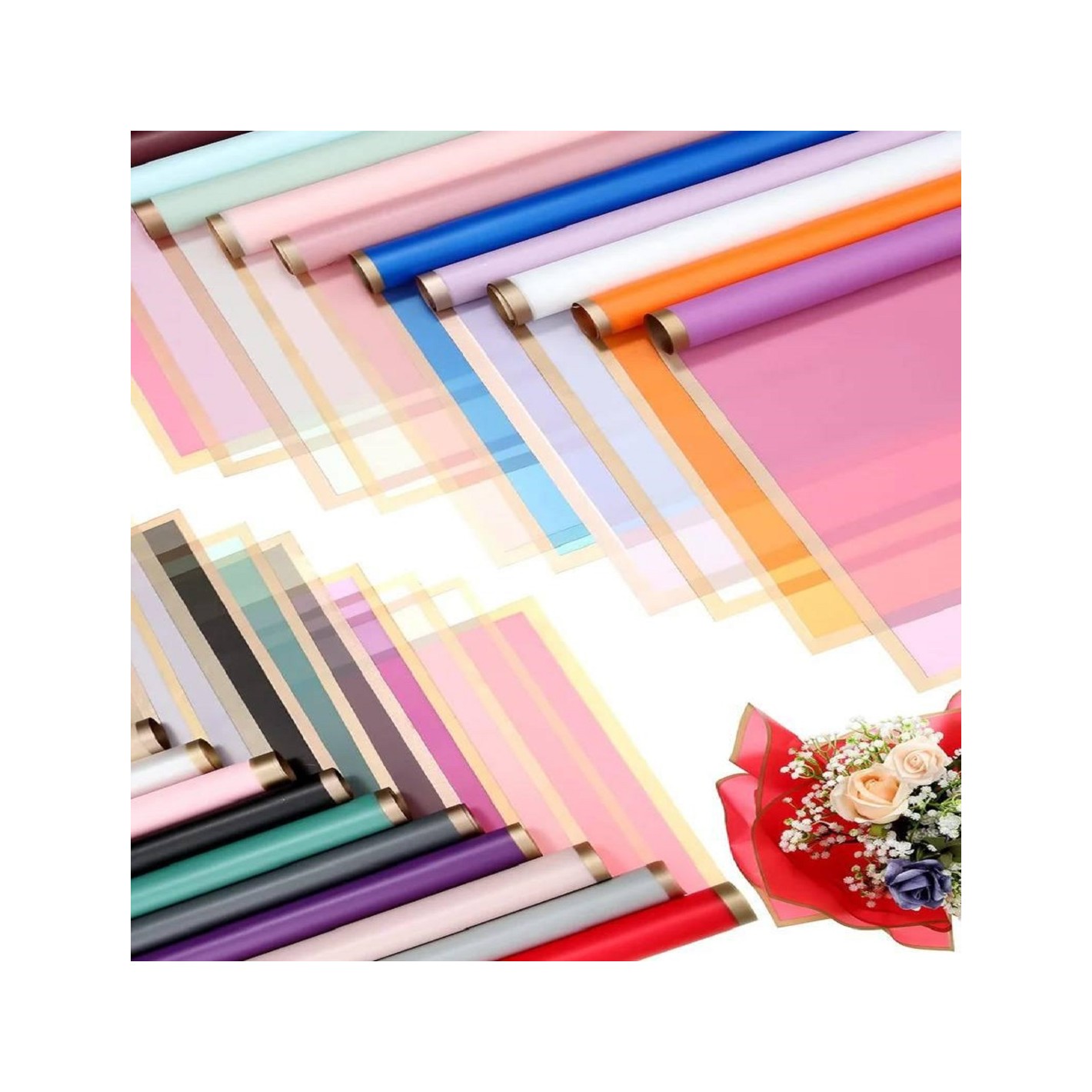 PAPEL COREANO CON MARGEN DORADO