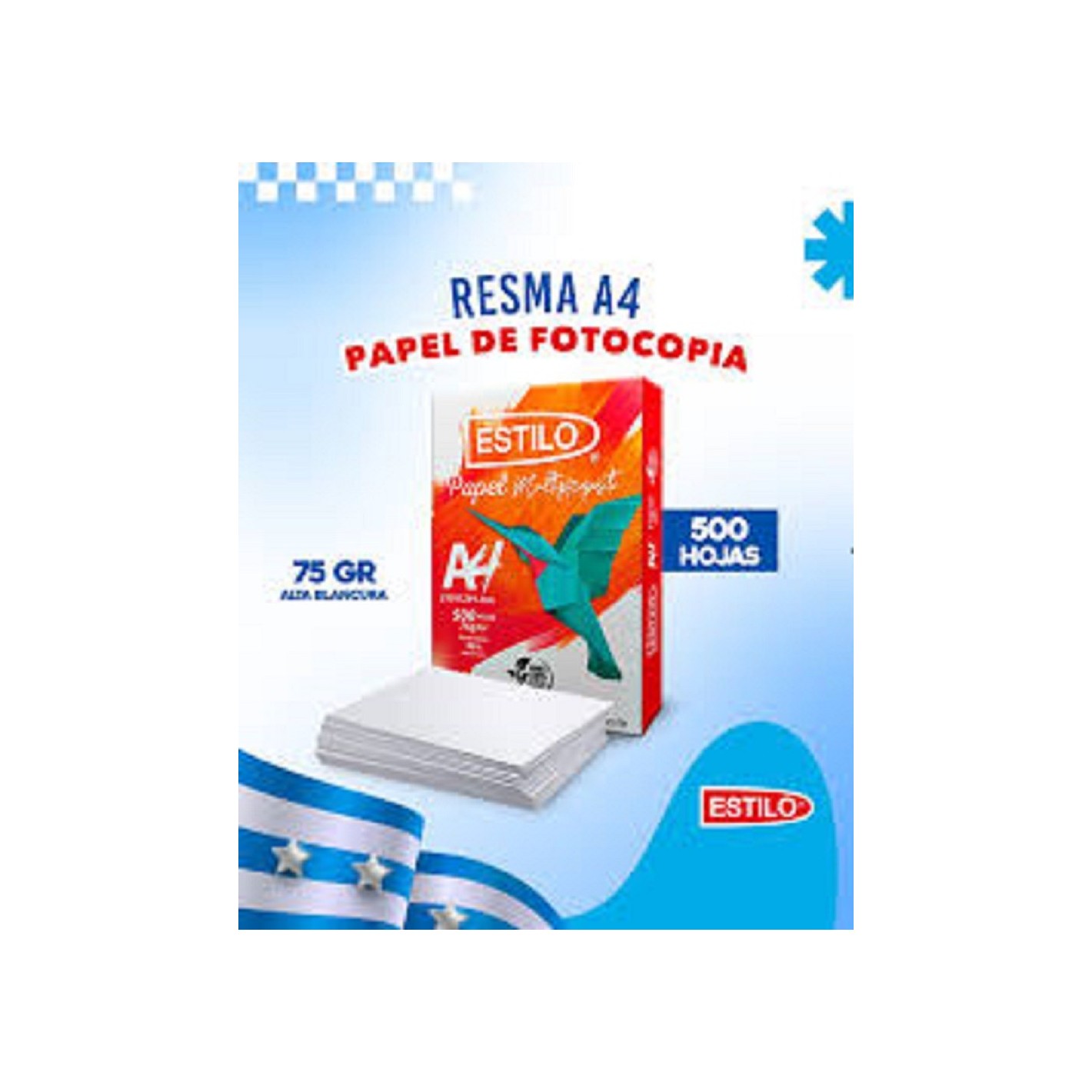 RESMA DE 500 HOJAS ESTILO A4