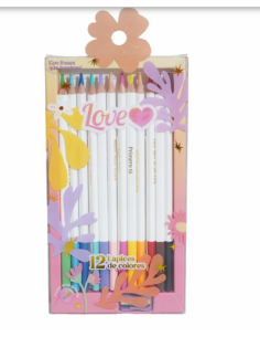LAPIZ DE COLOR LOVE X12 COLORES
