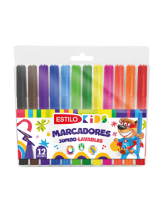 MARCADORES JUMBO LAVABLE X12 COLORES