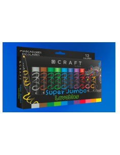 MARCADORES CRAFT JUMBO X12 COLORES